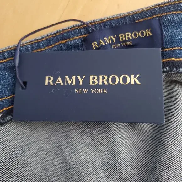 Ramy Brook Monica Button Front Midi Dress Medium Wash Denim Blue USA Size 38 New - Picture 6 of 11